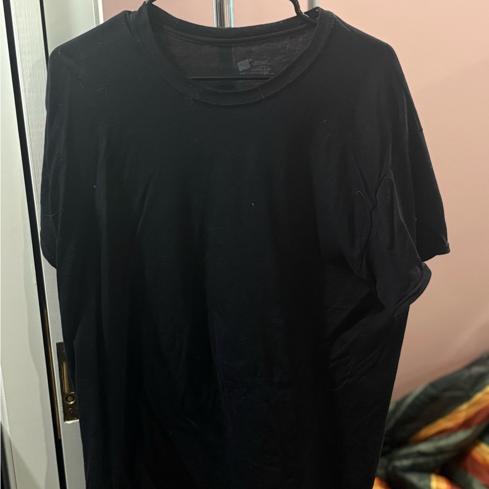Hanes Men's Black Short Sleeve Tee